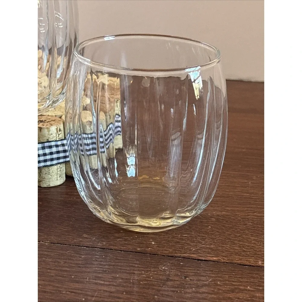 LIBBEY CRISA  GLASS SAMBA‎ DOUBLE OLD FASHIONED GLASSES SET OF 2